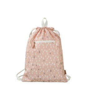 MOCHILA SACO FRESK GOTAS ROSAS